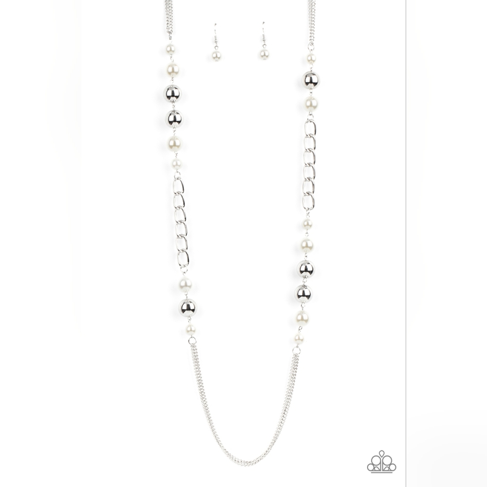 Uptown Talker White Necklace